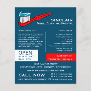 Tandenborstel & Tandpasta, Tandheelkunde, Tandarts Flyer