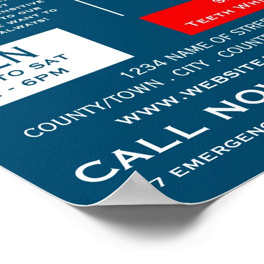 Tandenborstel & Tandpasta, Tandheelkunde, Tandarts Poster (Hoek)