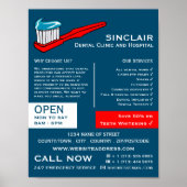 Tandenborstel & Tandpasta, Tandheelkunde, Tandarts Poster (Voorkant)