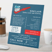 Tandenborstel & Tandpasta, Tandheelkunde, Tandarts Reclamebord Met Voetstuk (Insitu)