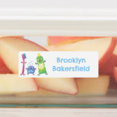 Tandenborstel tandpasta tandzijde gepersonaliseerd labels (Aangebracht)