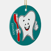 Tandenborsteldesentist Ornament van keramische sto (Rechts)