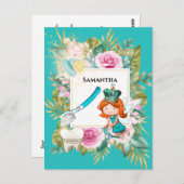 Tandenborstelgouden roos lijst briefkaart (Voorkant / Achterkant)