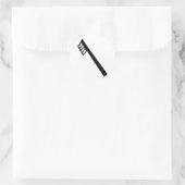 tandenborstelpictogram ronde sticker (Tas)