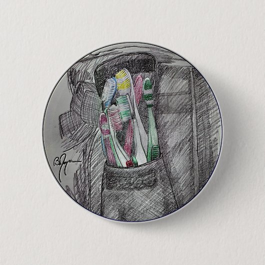 Tandenborstels 2 ronde button 5,7 cm (Voorkant)