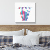 Tandenborstels Canvas Afdruk (Insitu (Slaapkamer))