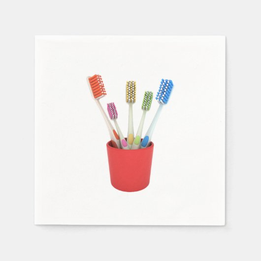 Tandenborstels Papieren servetten (Voorkant)
