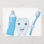 Tandenborstelverglaasingen en tandenborstelverglaa kaart (Voorkant / Achterkant)