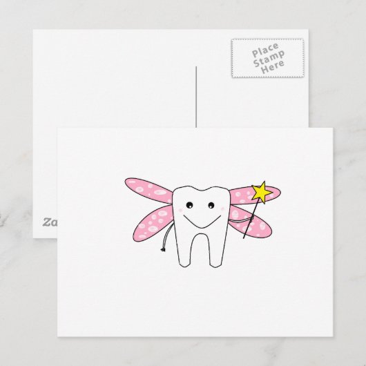tandenfee briefkaart (Voorkant / Achterkant)