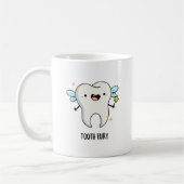 Tandenfee Funny Tooth Pun Koffiemok (Links)