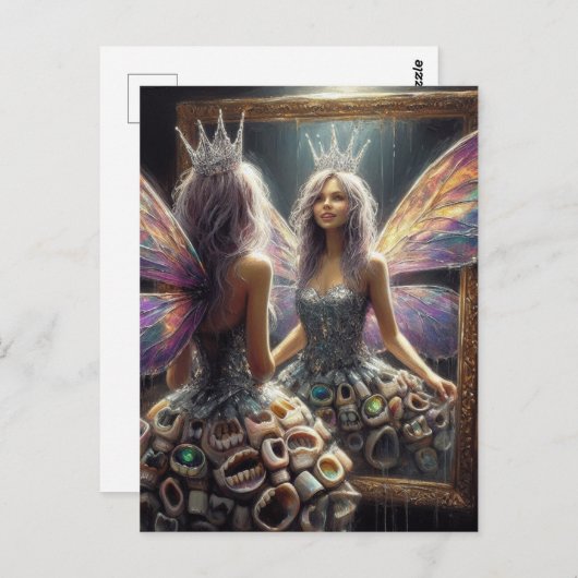 Tandenfee in haar gebitsjurk briefkaart (Voorkant / Achterkant)