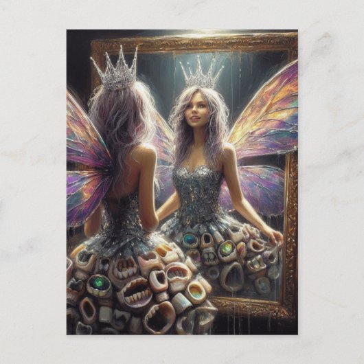 Tandenfee in haar gebitsjurk briefkaart (Voorkant)