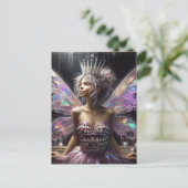 Tandenfee in haar jurk gemaakt van tanden briefkaart (Staand voorkant)