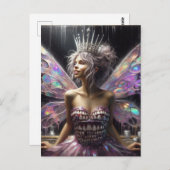 Tandenfee in haar jurk gemaakt van tanden briefkaart (Voorkant / Achterkant)