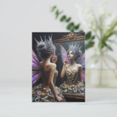 Tandenfee in haar jurk van tanden briefkaart (Staand voorkant)