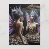 Tandenfee in haar jurk van tanden briefkaart (Voorkant)