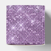 Tandenfee prinses officieel bezoek paarse schitter bedankdoosjes (Bovenkant)