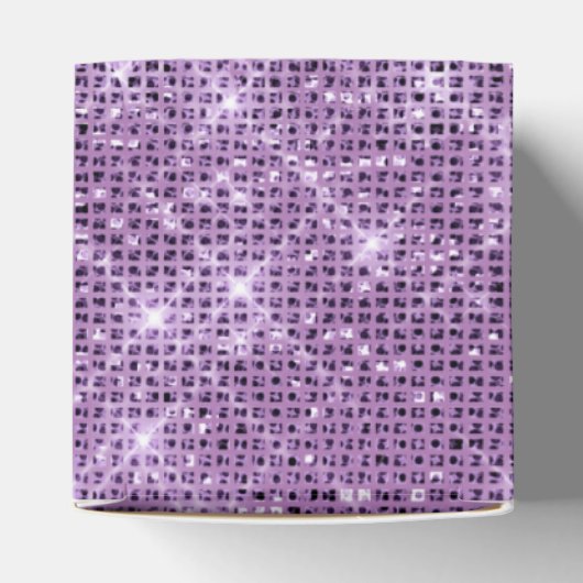 Tandenfee prinses officieel bezoek paarse schitter bedankdoosjes (Bovenkant)