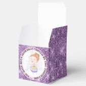 Tandenfee prinses officieel bezoek paarse schitter bedankdoosjes (Geopend)