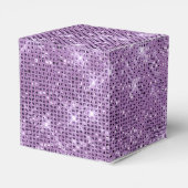 Tandenfee prinses officieel bezoek paarse schitter bedankdoosjes (Achterkant)