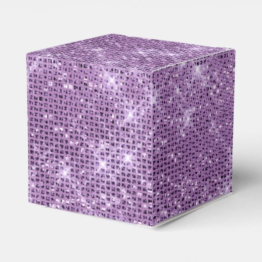 Tandenfee prinses officieel bezoek paarse schitter bedankdoosjes (Achterkant)