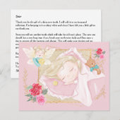 Tandenfee schattig meisje dat met kussens naar bed briefkaart (Voorkant / Achterkant)