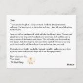 Tandenfee schattig meisje dat met kussens naar bed briefkaart (Achterkant)