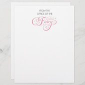 Tandenfee uit de kantoor van briefpapier briefhoofd (Voorkant / Achterkant)