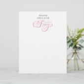 Tandenfee uit de kantoor van briefpapier briefhoofd (Staand voorkant)