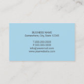 Tandenhanden en tandheelkundige lichtblauwe tandhe visitekaartje (Achterkant)