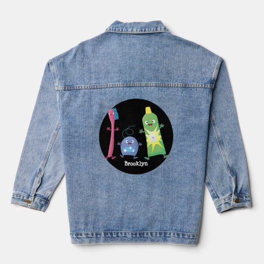 Tandenpasta tandpasta voor tandheelkundig gebruik  denim jacket (Achterkant)