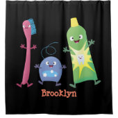 Tandenpasta tandpasta voor tandheelkundig gebruik douchegordijn (Voorkant)