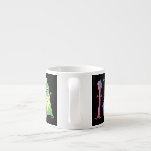 Tandenpasta tandpasta voor tandheelkundig gebruik  espresso kop (Achterkant)