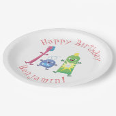 Tandenpasta tandpasta voor tandheelkundig gebruik papieren bordje (Gekanteld)