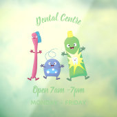 Tandenpasta tandpasta voor tandheelkundig gebruik  raamsticker (Vel 3)