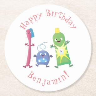 Tandenpasta tandpasta voor tandheelkundig gebruik  ronde kartonnen onderzetter