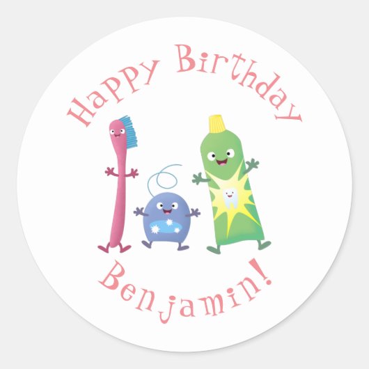 Tandenpasta tandpasta voor tandheelkundig gebruik  ronde sticker (Voorkant)