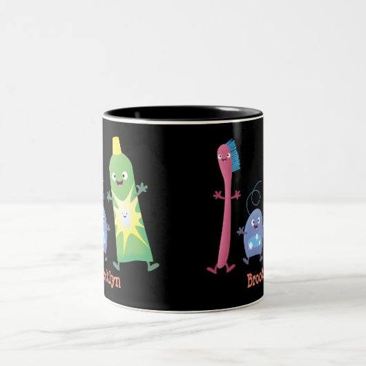 Tandenpasta tandpasta voor tandheelkundig gebruik  tweekleurige koffiemok (Center)