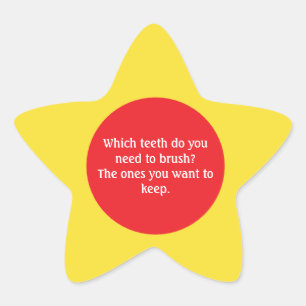 Tandenpoetsgrapjes Ster Sticker