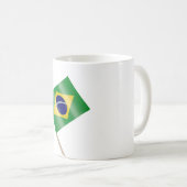 Tandenstoker met Braziliaanse vlag Koffiemok (Voorkant rechts)
