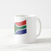 Tandenstoker met de vlag van Zuid-Afrika Koffiemok (Voorkant rechts)