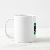 Tandenstoker met de vlag van Zuid-Afrika Koffiemok (Links)