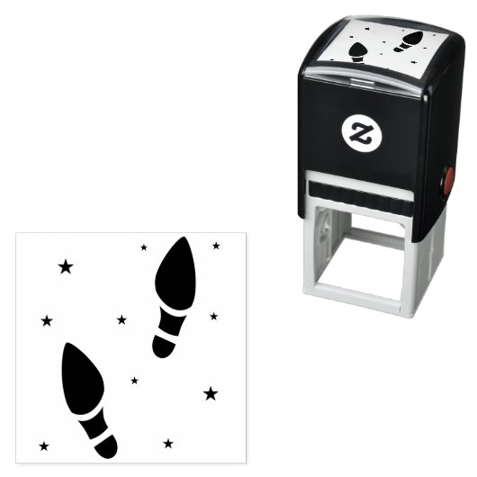 Tandenvoetafdrukken met sterstofafdrukken  zelfinktende stempel (In situ)