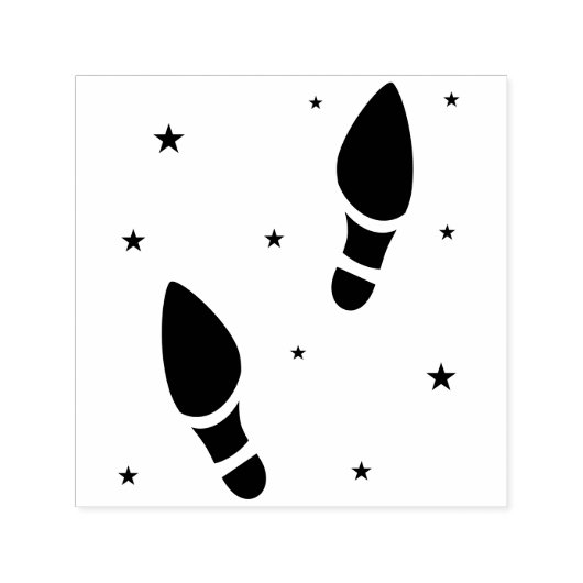 Tandenvoetafdrukken met sterstofafdrukken  zelfinktende stempel (Design)