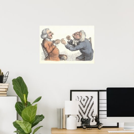 Tandextractie uit de 19e eeuw - tandheelkundige Ho Poster (Thuiskantoor)