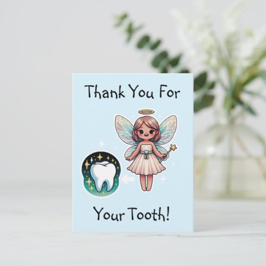 Tandfee Bedankt Briefkaart (Staand voorkant)