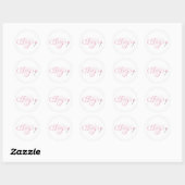 Tandfee roze ronde sticker (Vel)