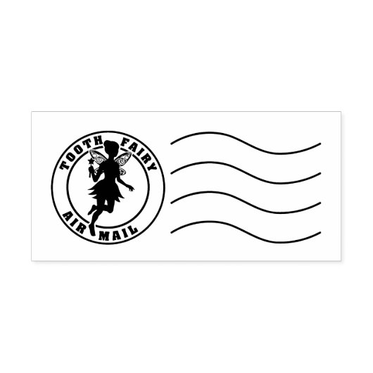Tandfee Silhouette Brief Postzegel Post Rubberstempel (Afrduk)