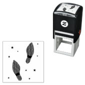 Tandfee voetafdrukken met sterrenstof afdruk  zelfinktende stempel (In situ)