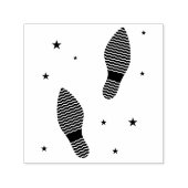 Tandfee voetafdrukken met sterrenstof afdruk  zelfinktende stempel (Design)